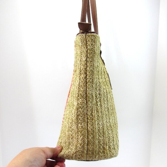 Sakroots Meadow Medium Beige and Multicolor Satchel with Embroidered Owl - Picture 5 of 11